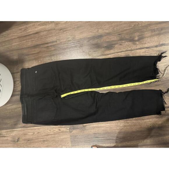 Rag and Bone black stretch distressed hem slim jeans size 31 - Picture 5 of 6